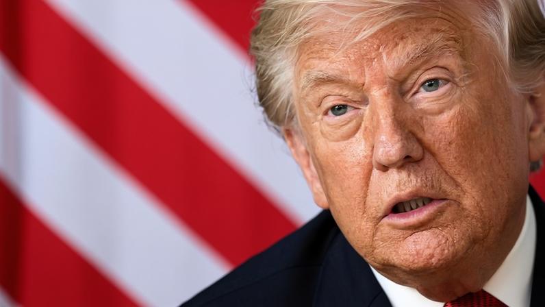 O presidente dos EUA, Donald Trump, durante a cúpula do G7, na França