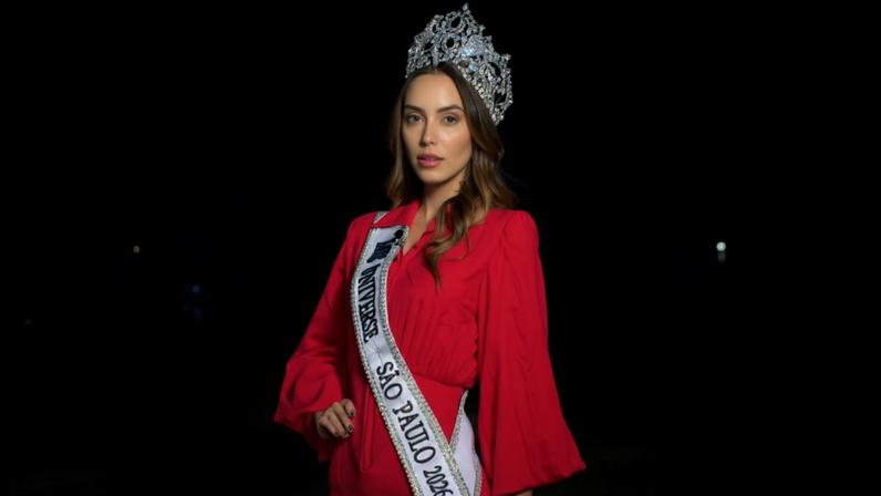 A ituana Giovanna Figlie, Miss Universe São Paulo 2026, no Mercadão