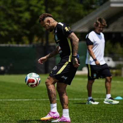 CBF divulga imagens de Neymar treinando em Nova Jersey antes da partida