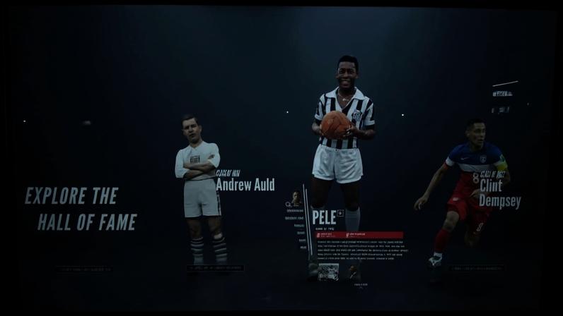Telão do National Soccer Hall of Fame apresenta Pelé como um de seus integrantes