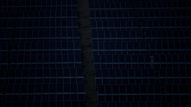 Painéis solares na Mongólia Interior, região autônoma da China