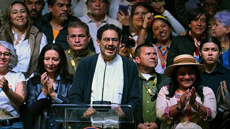 O candidato à presidência da Colômbia Ivan Cepeda do partido Pacto Historico
