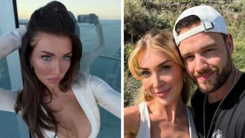 A influenciadora Kate Cassidy em foto recente; e em registro antigo da época de seu namoro com o músico Liam Payne