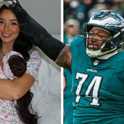 Influencer dá à luz um mês após ser expulsa pelo namorado campeão do Super Bowl