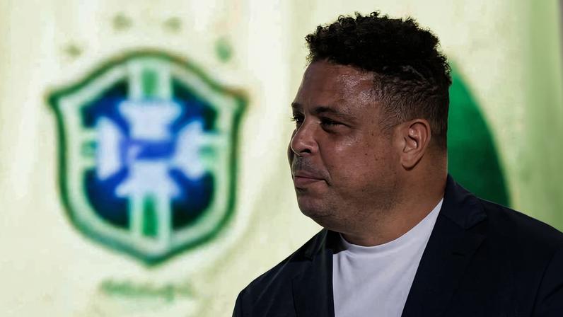 Ronaldo durante cerimônia de lançamento da Copa do Mundo Feminina de 2027, que será no Brasil