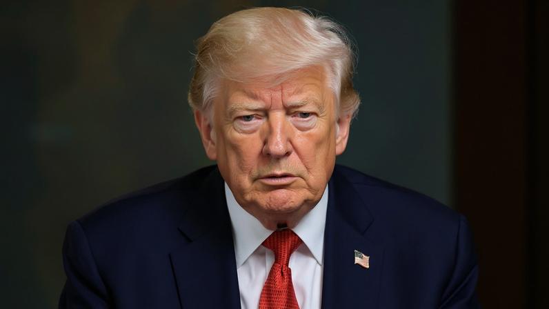 O presidente Donald Trump durante reunião da cúpula do G7em Évian, na França