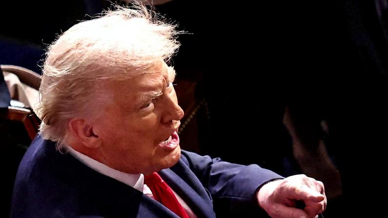 O presidente Donald Trump no Congresso