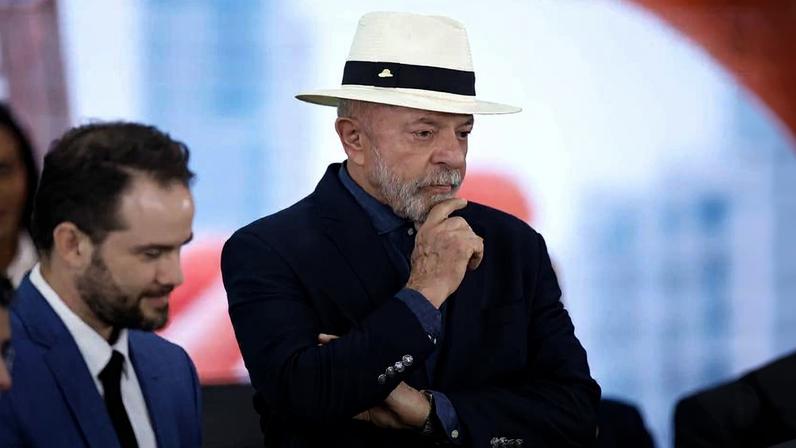 O presidente Luiz Inácio Lula da Silva (PT) durante cerimônia no Palácio do Planalto
