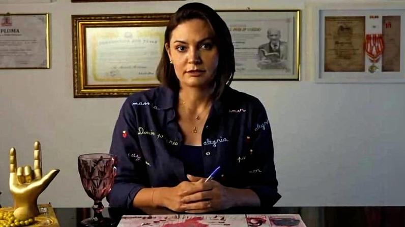 A ex-primeira-dama Michelle Bolsonaro (PL), em vídeo no qual fez críticas a Flávio Bolsonaro