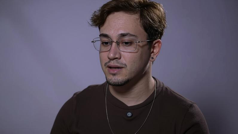 Gustavo Losi, integrante do grupo que arremessou Maria Eduarda Rodrigues de Freitas sem cordas em Limeira, durante entrevista à EPTV, afiliada da TV Globo