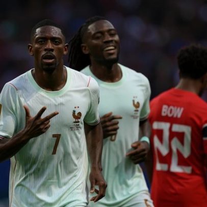 França goleia Noruega com hat-trick de Dembélé; Mbappé fica sem marcar