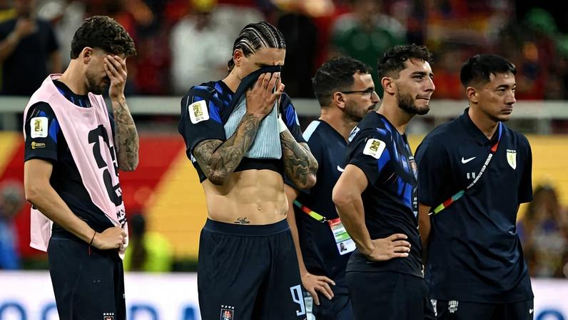 Darwin Nunez após derrota de 1 a 0 para a Espanha; uruguaios saíram da Copa com dois empates e uma derrota.