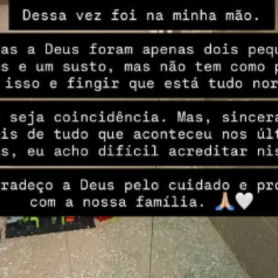 Ex-BBB Breno Simões se fere em box de vidro após acidente do filho