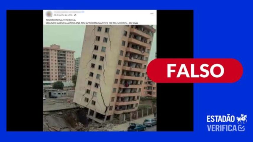 Foto de prédio desabando circula na internet antes de terremotos na Venezuela