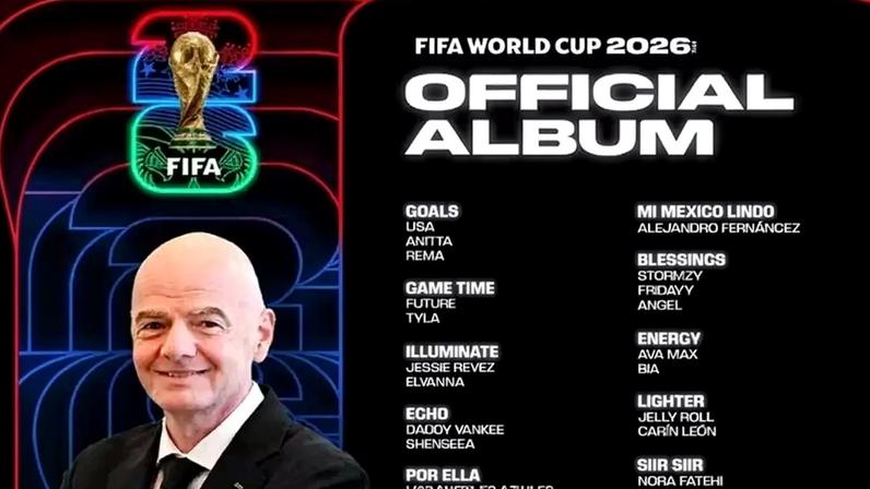 Presidente da Fifa anunciou a playlist oficial da Copa do Mundo de 2026 – Reprodução