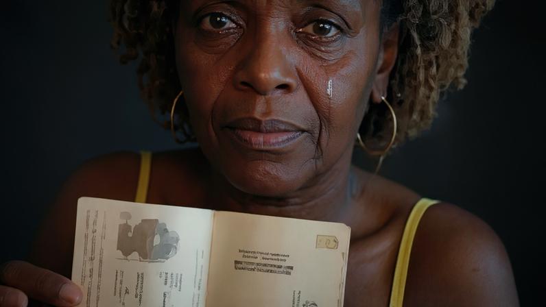 Sem dinheiro para comprar uma nova passagem e resolver a situação migratória, Fatmata Sessay acabou transformando o saguão em abrigo noturno e passando os dias sob o amparo de uma instituição de assistência social – Reprodução/Redes Sociais