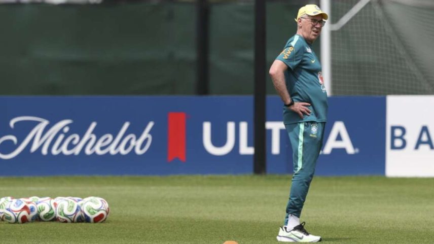 Carlo Ancelotti comanda treino do Brasil em Nova Jersey