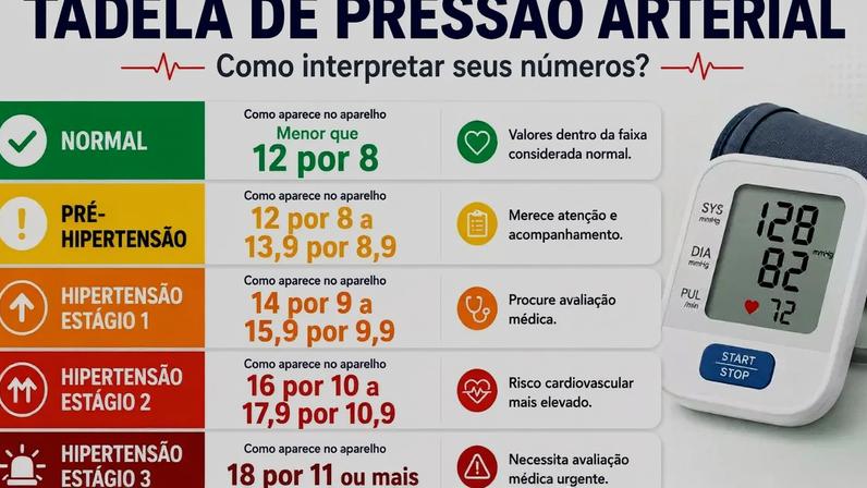 Tabela de pressão arterial