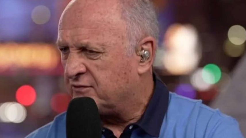 Felipão ao lado de Ancelotti, atual treinador da Seleção Brasileira –