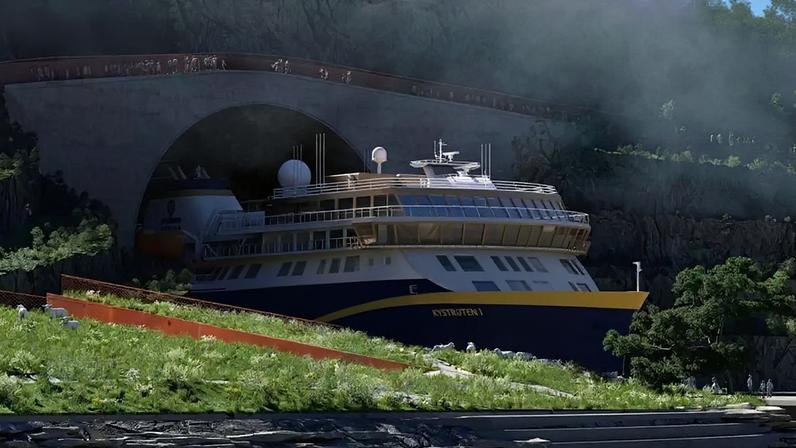 O túnel marítimo de Stad está a caminho – apesar de o megaprojeto norueguês ter estado duas vezes à beira do colapso. (© Kystverket)