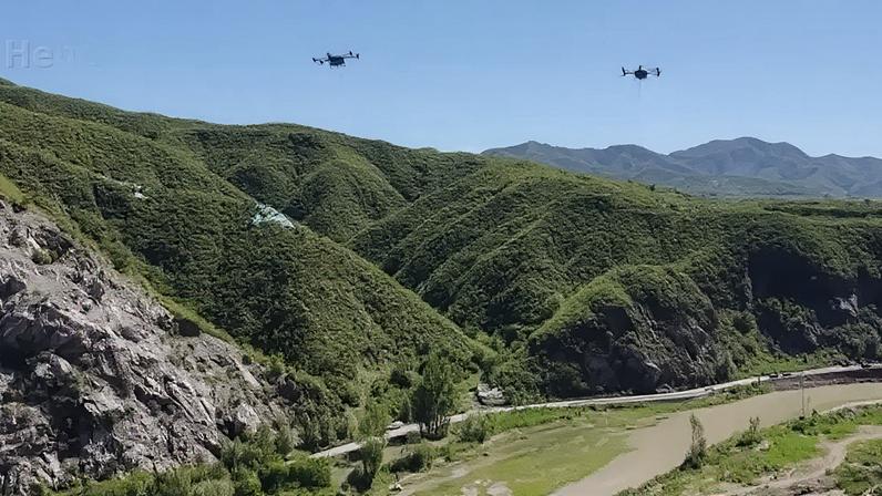Drones transportam até 650 kg, transformando logística de obras na China