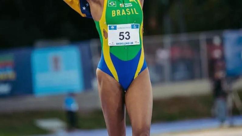 Gabriele Sousa dos Santos, ouro no salto triplo (Sebastian Lasquera/Sul-Americana)