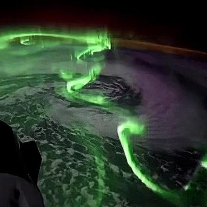 Astronauta da NASA registra aurora austral no espaço em vídeo