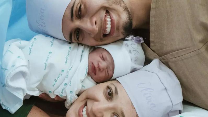 Matheus Firmino, esposa e filho