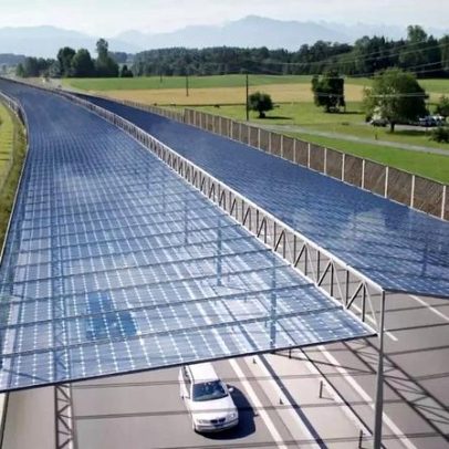 Alemanha lança projeto de painéis solares suspensos em vias rodoviárias