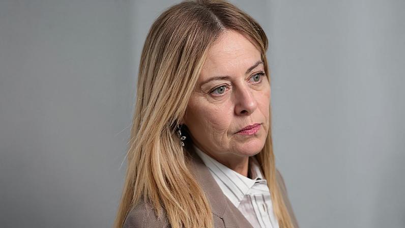 A primeira-ministra da Itália, Giorgia Meloni, fotografada durante a reunião do G7, na França, em junho de 2026