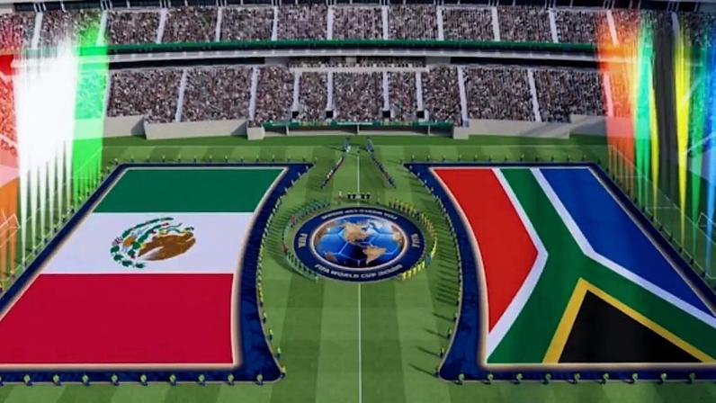 Representação de como será a cerimônia pré-jogo da Copa do Mundo 2026