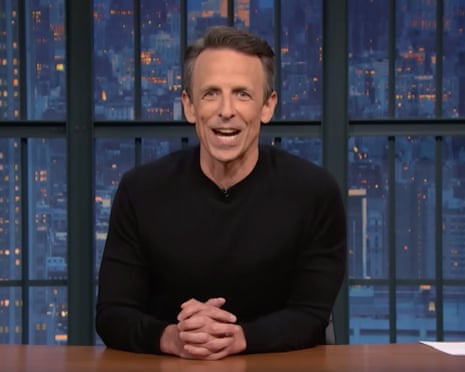 Seth Meyers: ‘4am is the most concerning time to do anything on your phone. Imagine if a friend texted you at 4am: you’d be freaked the fuck out.’ Photograph: NBC