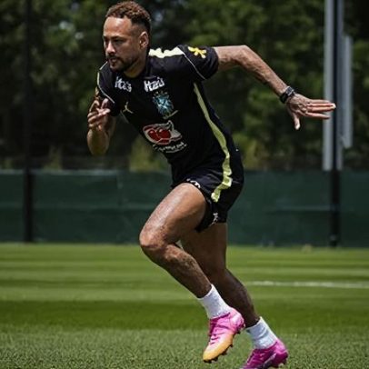 CBF divulga imagens do treino de Neymar em Nova Jersey antes do jogo