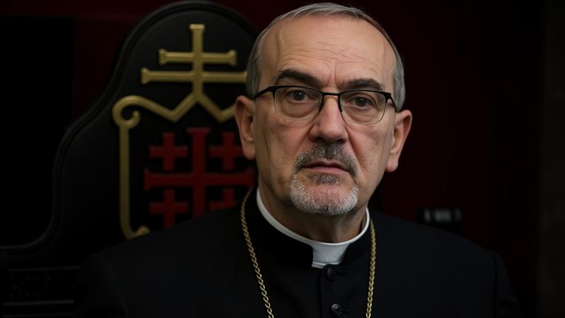 Acompanhado pelo patriarca ortodoxo Teófilo III, ele prometeu não abandonar a pequena comunidade cristã local - (crédito: AFP)