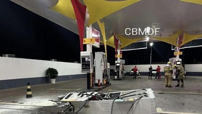 Princípio de incêndio foi controlado por equipes do CBMDF - (crédito: Divulgação CBMDF )