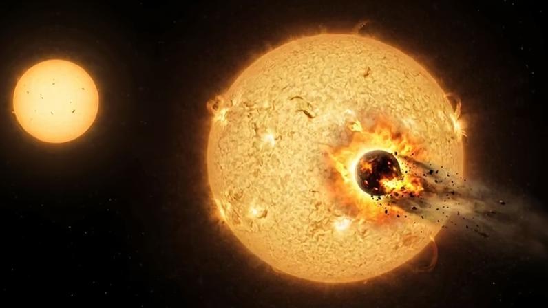 Detecção de diferenças de berílio em um par binário de estrelas pode servir como um indicador em potencial de astros que engoliram planetas dotados de elementos químicos em estado sólido - (crédito: Foto: A. Rathsam)