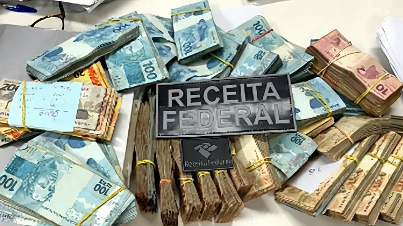 Fluxograma mostra caminho do dinheiro no esquema mirado pelo Fluxo Oculto - (crédito: Receita Federal)