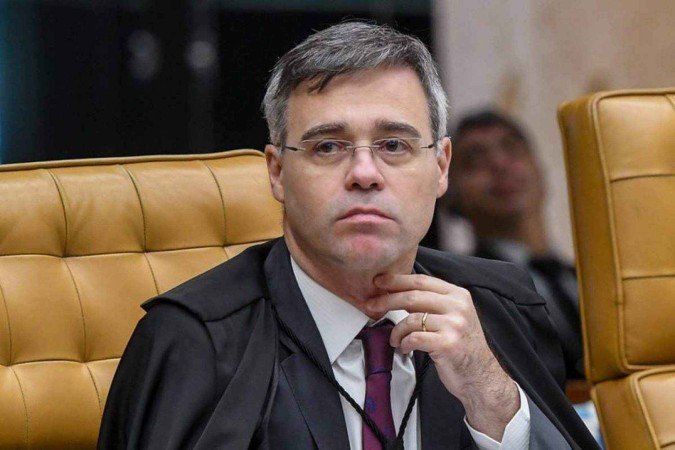 Ministro André Mendonça durante a sessão plenária - (crédito: Carlos Moura/SCO/STF)