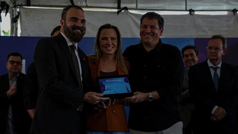 A cerimônia celebrou o 1° lugar conquistado como capital mais segura do país - (crédito: Paulo H Carvalho/Agência Brasília/Divulgação)