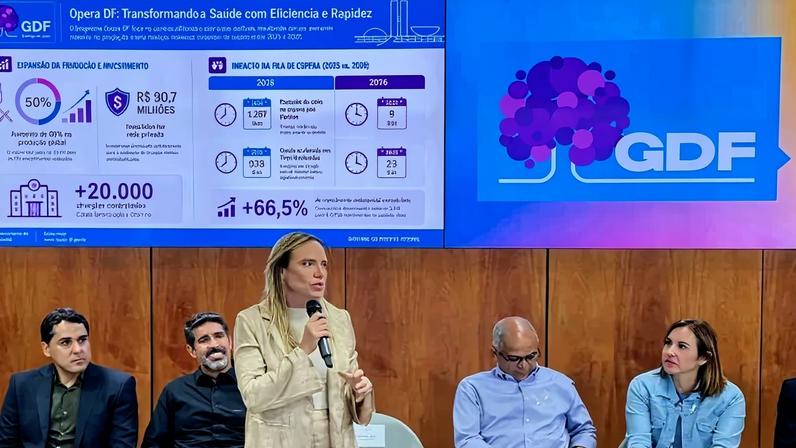 Governadora Celina Leão ressaltou que o BRB pertence à população brasiliense - (crédito: Davi Cruz/CB)
