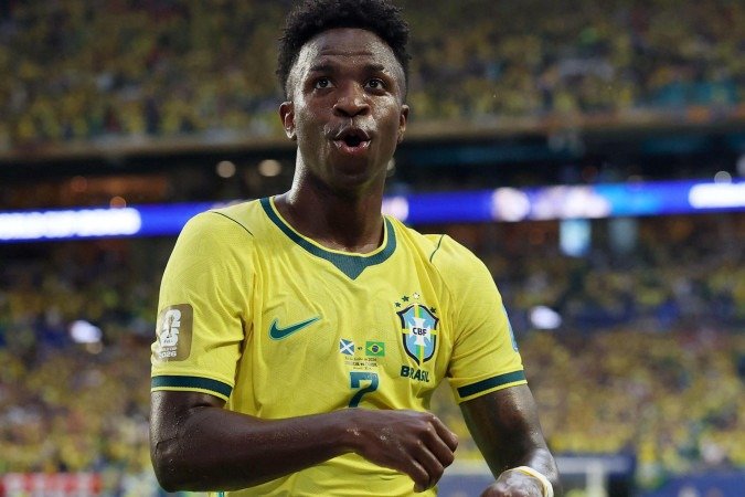 'Vini Jr. chegou' para ser 'herói dos brasileiros': artilheiro do Brasil é destaque na imprensa internacional - (crédito: BBC Geral)