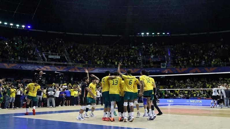 Brasil vence Argentina de virada por 3 sets a 2 pela Liga das Nações Masculina de Vôlei 2026 - (crédito: Mariana Campos/CB/D.A Press)