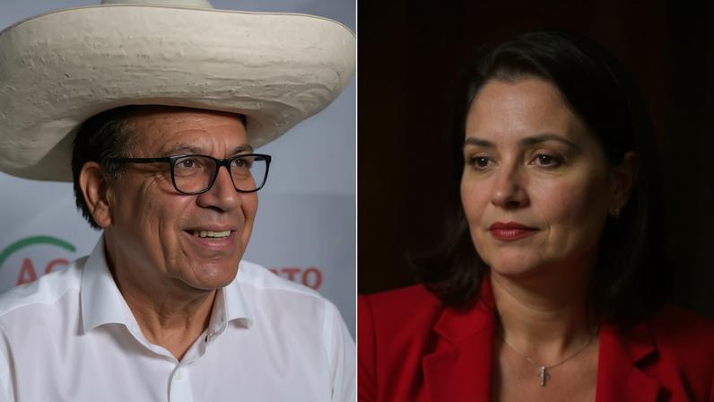 Roberto Sánchez discursou para seus seguidores de uma varanda na Praça San Martín na noite de domingo