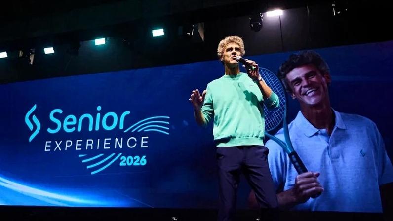 Gustavo Kuerten compartilha lições de liderança durante sua participação no Senior Experience em São Paulo - (crédito: Divulgação)