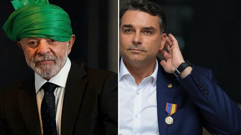 Lula criticou integrantes da família Bolsonaro por procurarem autoridades dos Estados Unidos para discutir temas relacionados ao Brasil e afirmou que eles teriam pedido interferência estrangeira em assuntos internos do país - (crédito: Reprodução/Instagram/@FlavioBolsonaro)