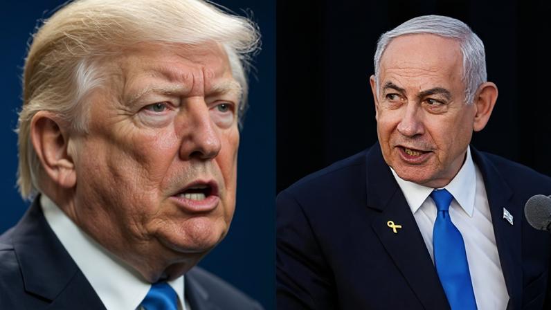 O presidente dos EUA, Donald Trump, e o primeiro-ministro de Israel, Benjamin Netanyahu
