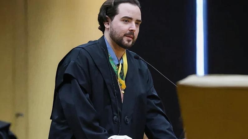 O advogado Luiz Vilar de Araújo Neto durante sustentação oral no STF - (crédito: Reprodução)