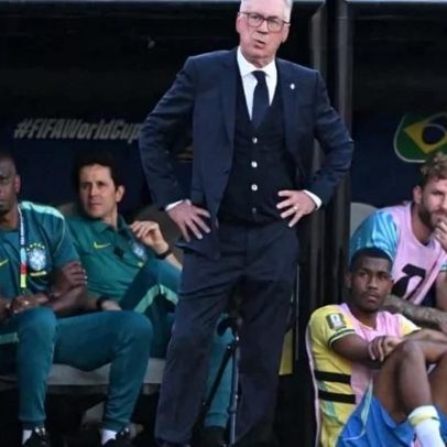 Ancelotti fica irritado após empate entre Brasil e Marrocos na Copa