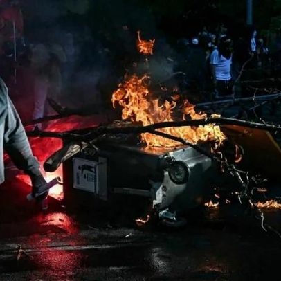 Manifestantes protestam em Genebra contra a cúpula do G7
