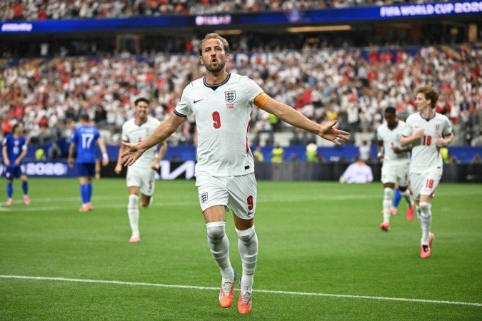 Harry Kane, camisa 10 da Inglaterra, marcou dois dos quatro gols em cima dos croatas - (crédito: Paul ELLIS / AFP)